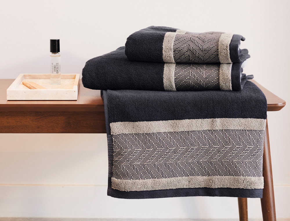 Serviette de bain liteau jacquardSyracuse