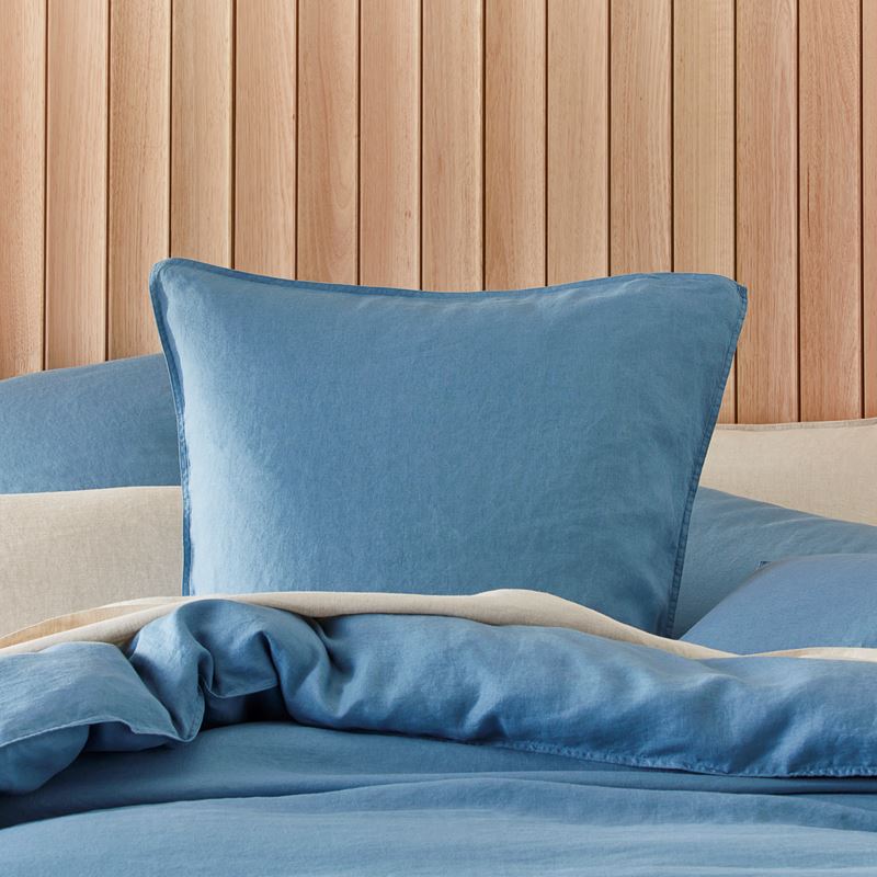 Vintage Washed Linen Denim Pillowcases