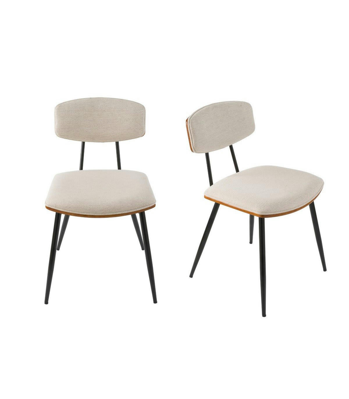 BABETTE - Lot de 2 chaises écru - H79 cm