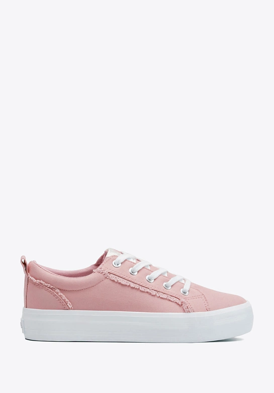 Damskie sneakersy z tkaniny różowe