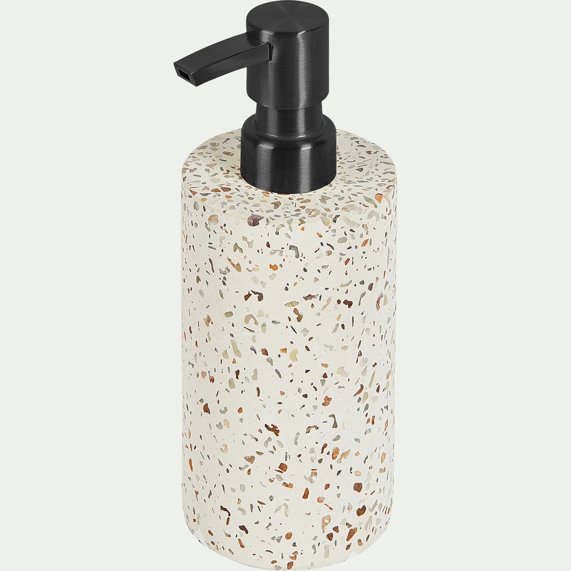 TERRAIO - Distributeur de savon en terrazzo H17,5cm - blanc