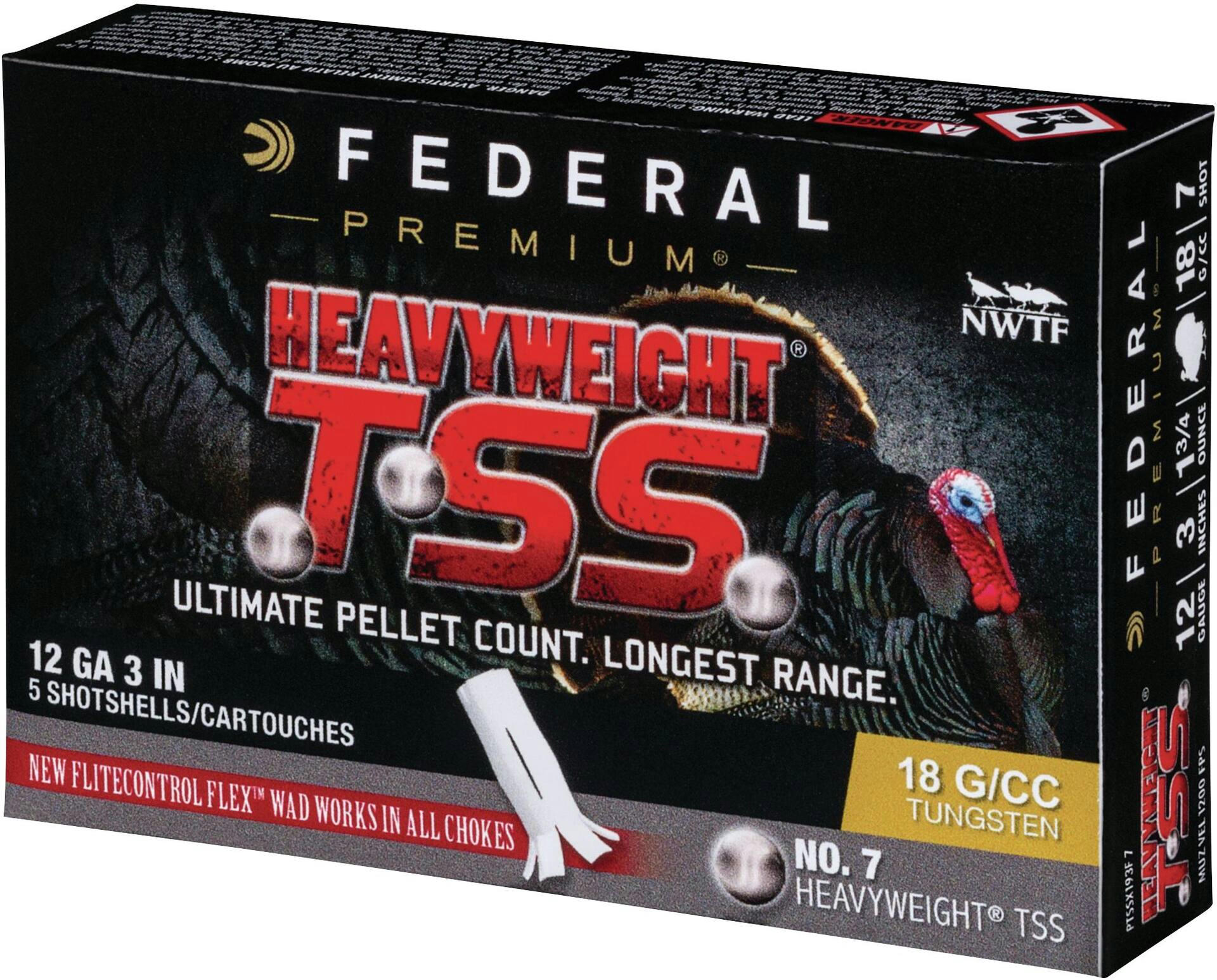 Federal Heavyweight TSS 12 Gauge 3-in 1-3/4-oz #7 Lead Shotgun Shell