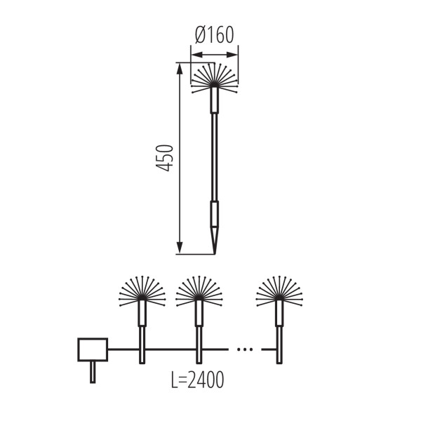 Oprawa solarna LED LL SLR LED STICK 3X 31335 LightLogic solarny zestaw