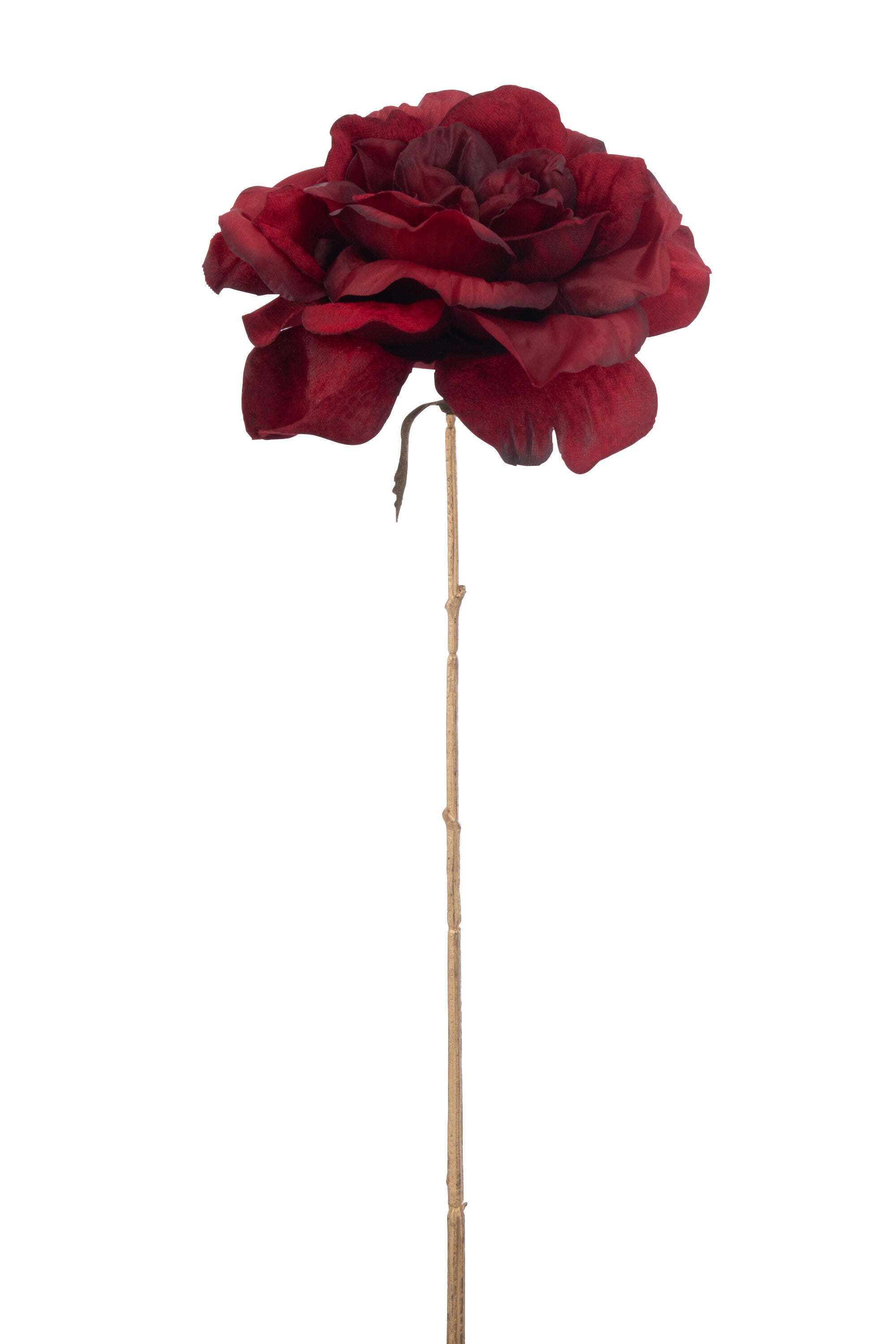 J-Line bloem Roos 1 Stengel - kunststof - rood goud - large - 24 stuks