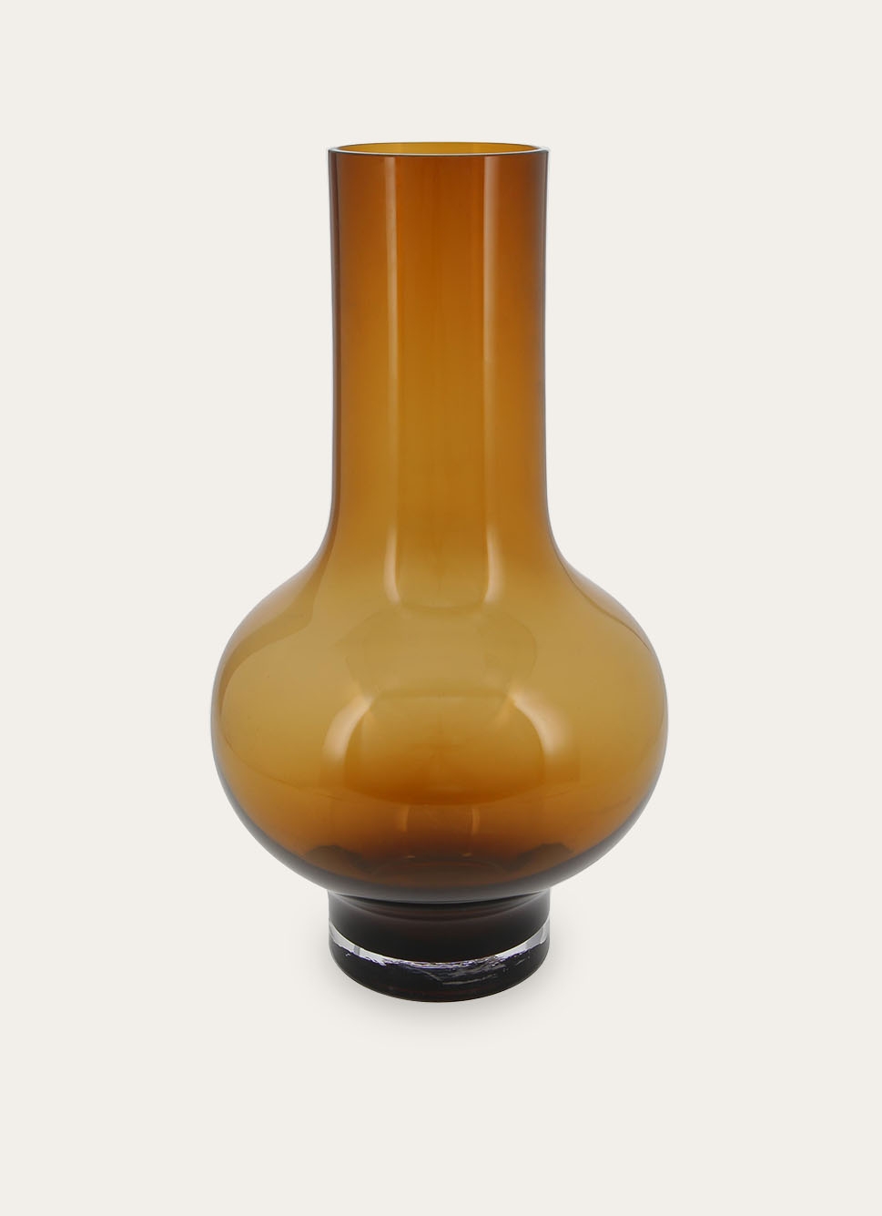 VASE EN VERRE FAIT MAIN ROMEO AMBRE