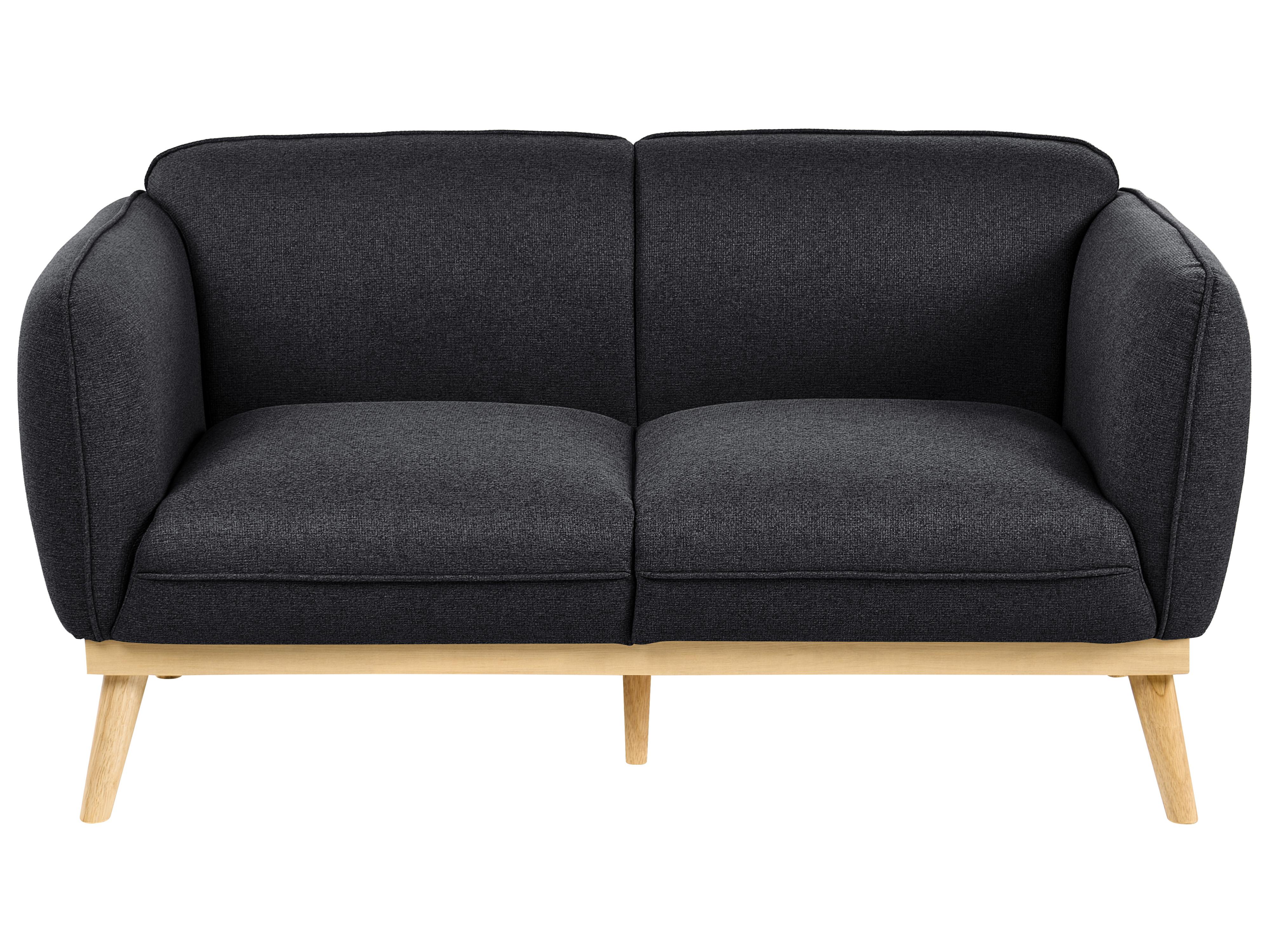 Living Room Set 5 Seater LJUNG Fabric Black