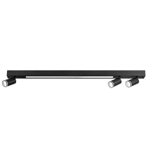 Reflektor sufitowy czarny PARIS 4xGU10x12W wym:19x100x6cm Polux