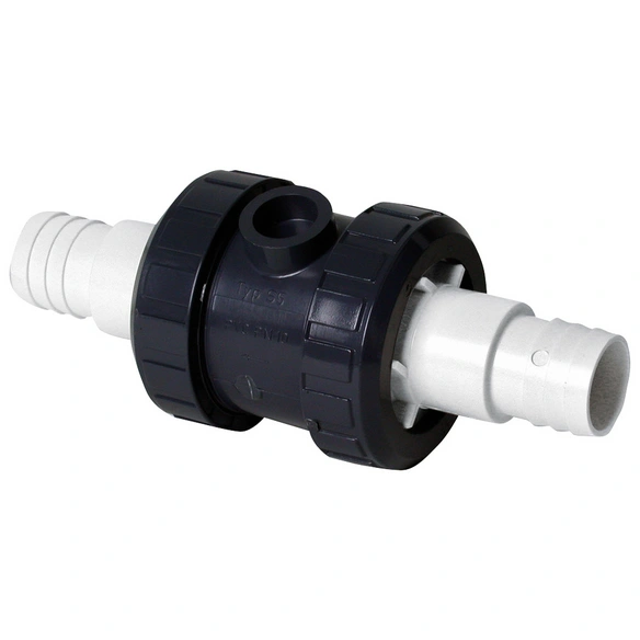Rückschlagventil, für Schwimmbadschlauch 38 mm , Ø 3,9 cm, Länge: 18 cm