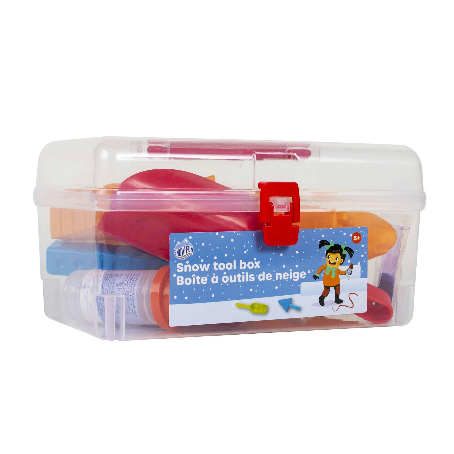 Snow Fun Kids' Snow Tool Box Set w/ Molds, Markers Winter Outdoor Snow Building/Art Toy, Ages 5+