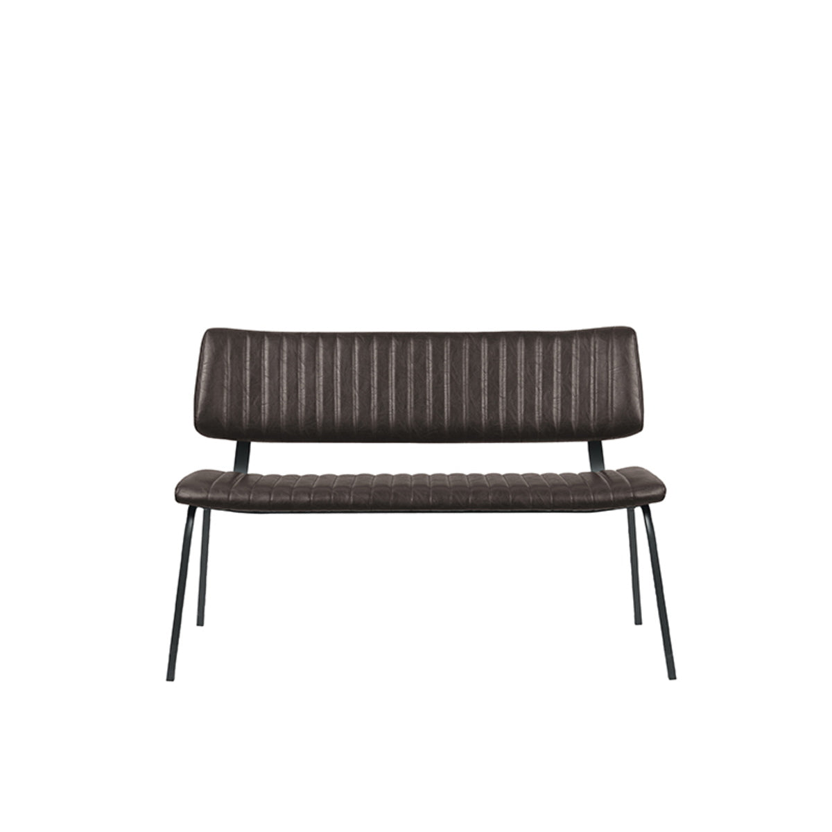 LABEL51 Eetkamerbank Gusto - Donkerbruin PU-Leer - 120x63x81cm