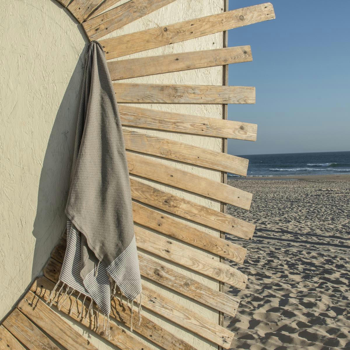 IBIZA - Fouta coton  100x200 taupe clair