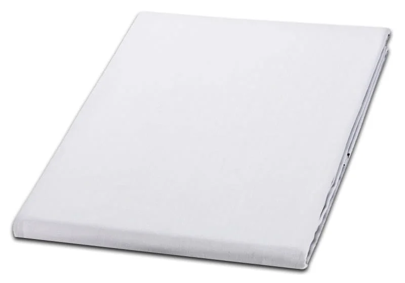 Prześcieradło bawełniane 140x200 Noris białe jednobarwne