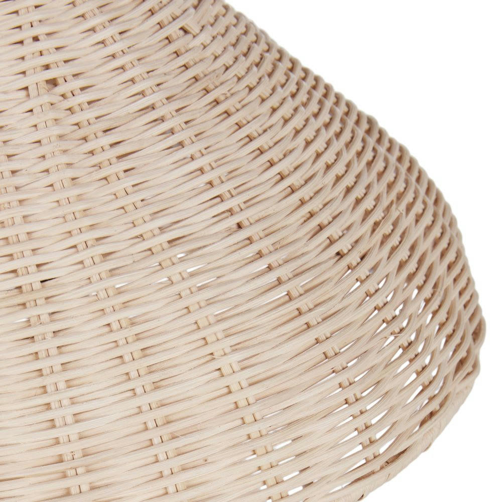 OULANKA - Lampe à poser champignon beige et gris clair