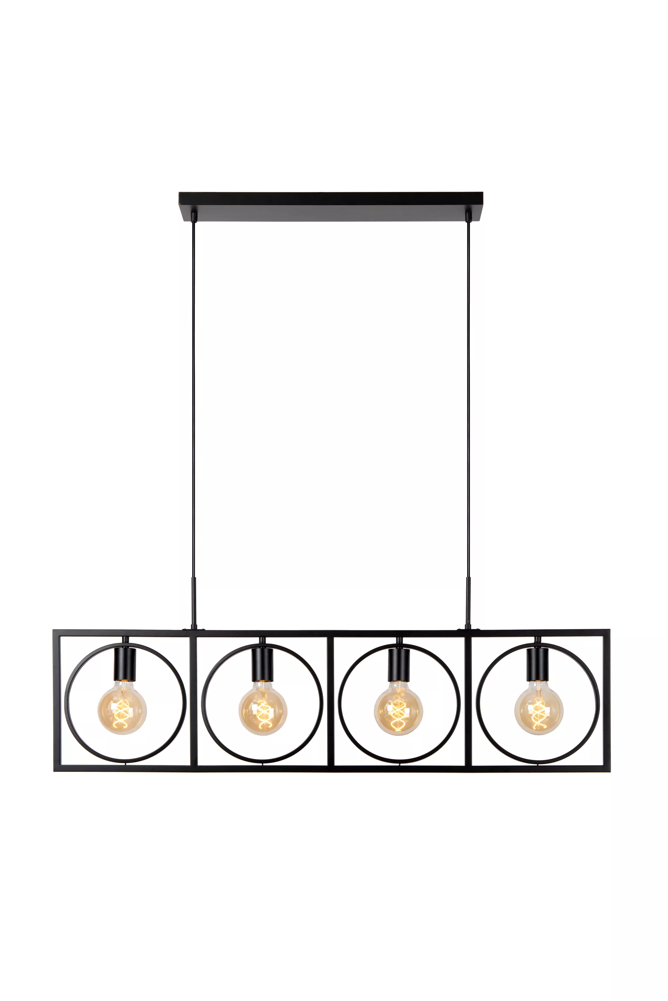 Lampa wisząca czarna SUUS 4xE27x40W wym: 160,5x107x23,5 cm Lucide