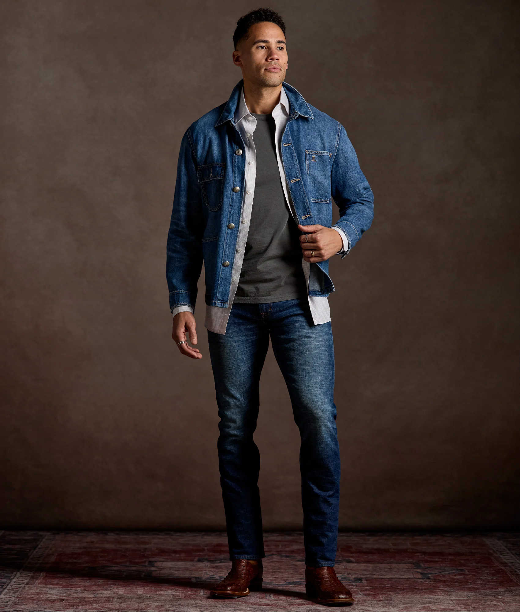 Lucchese Hotel Tee - Slate