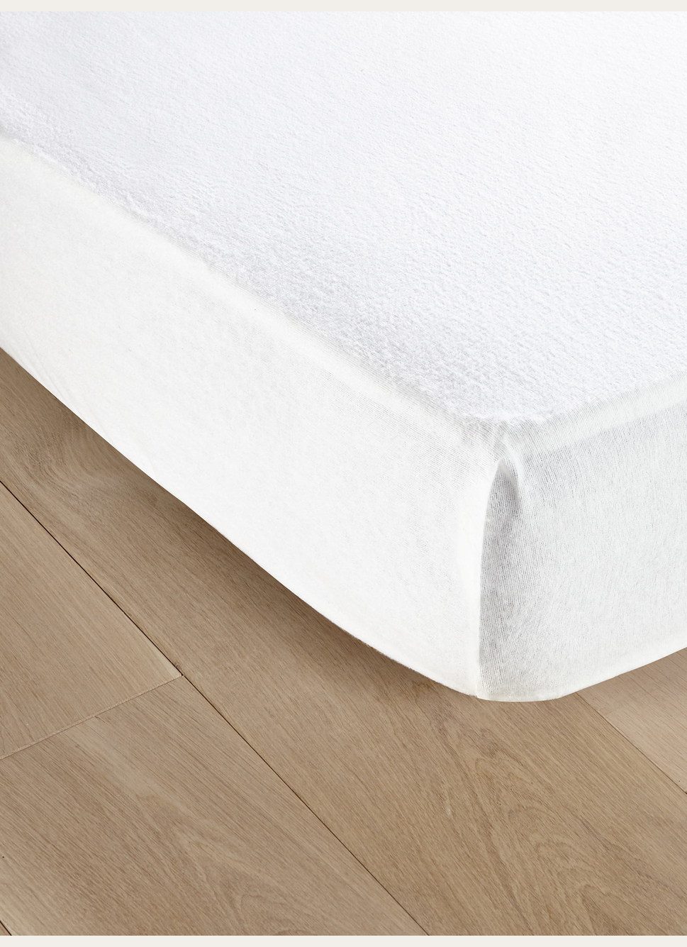 PROTÈGE-MATELAS FLANELLE DE COTON IMPERMÉABLE 130G BLANC