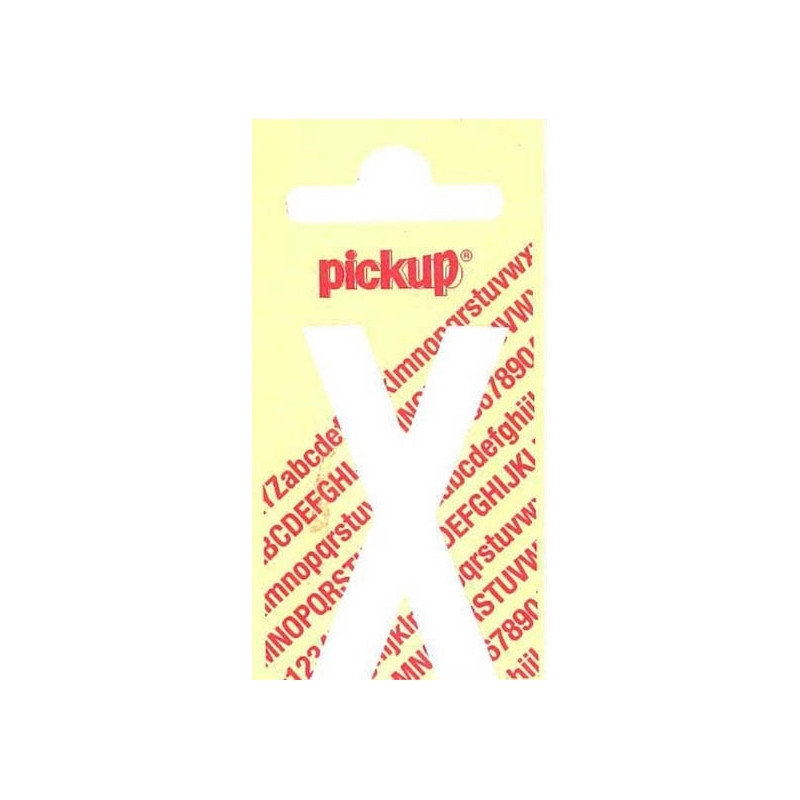 Lettre X adhésive blanche 4 x 6 cm