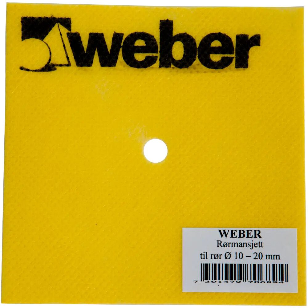 RØRMANSJETT WEBER SAINT-GOBAIN 10-20 MM VANNTETT FIBEROVERFLATE
