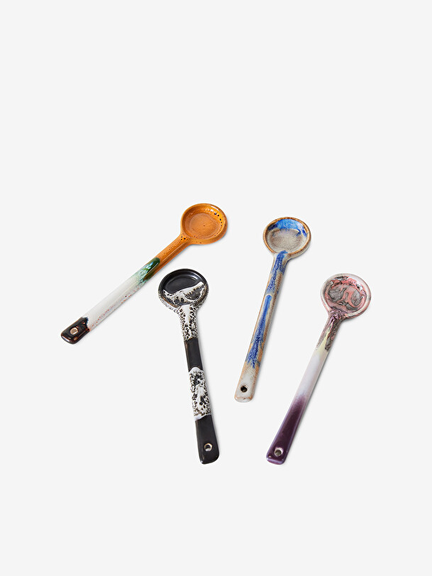 Set de 4 cuilleres force 70s - hk living multicolore