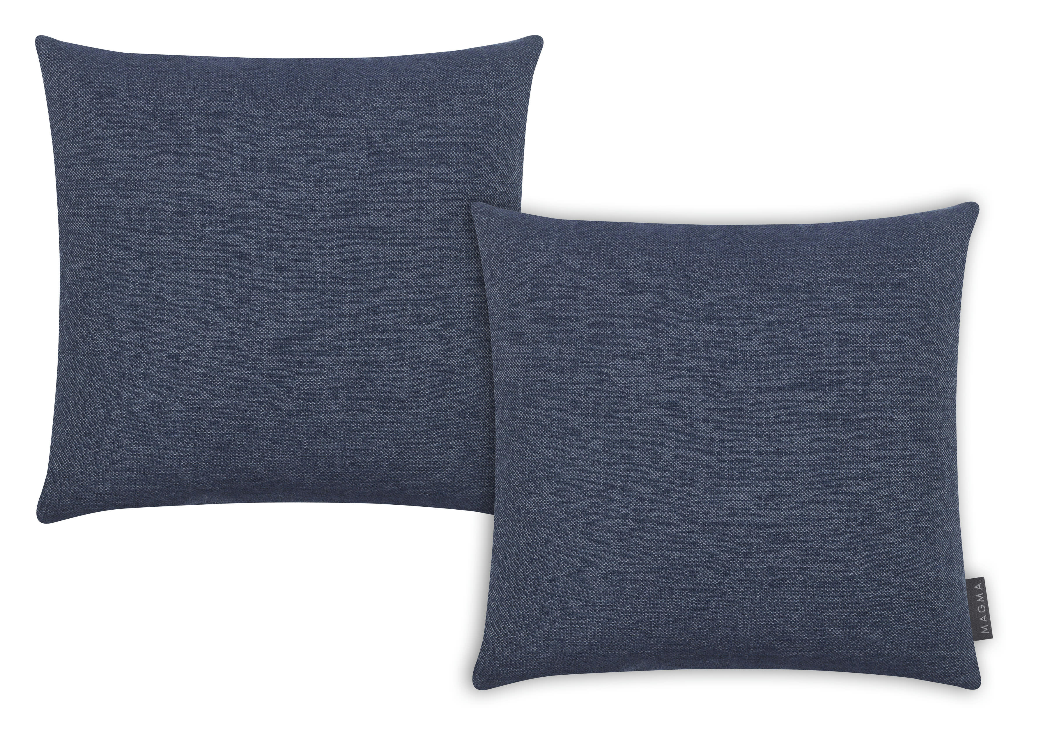 RIVA - Housses de coussin jacquard chiné bleu marine -Lot de 2-40x40