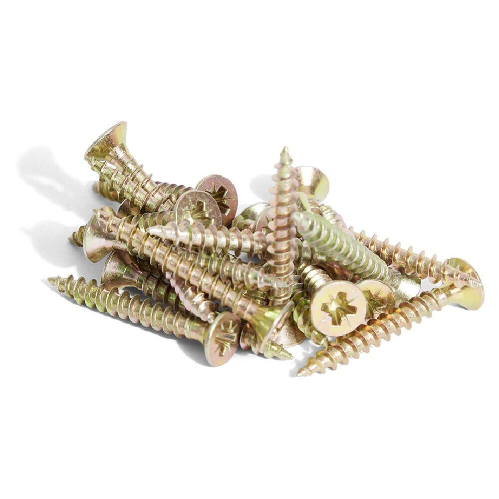 20 vis agglo tête fraisée acier bichromaté - 4x30 mm