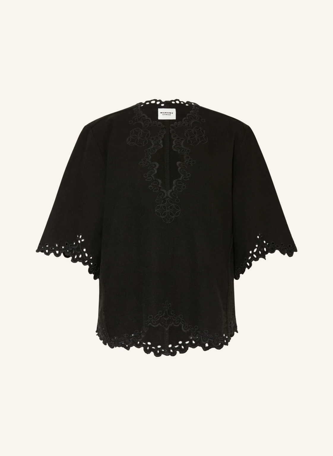 MARANT ÉTOILE Blusenshirt SHANA mit Lochspitze und 3/4-Arm