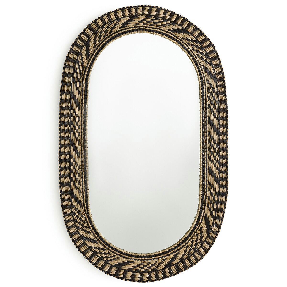 Miroir ovale en herbier 60x100 cm, Jutlo