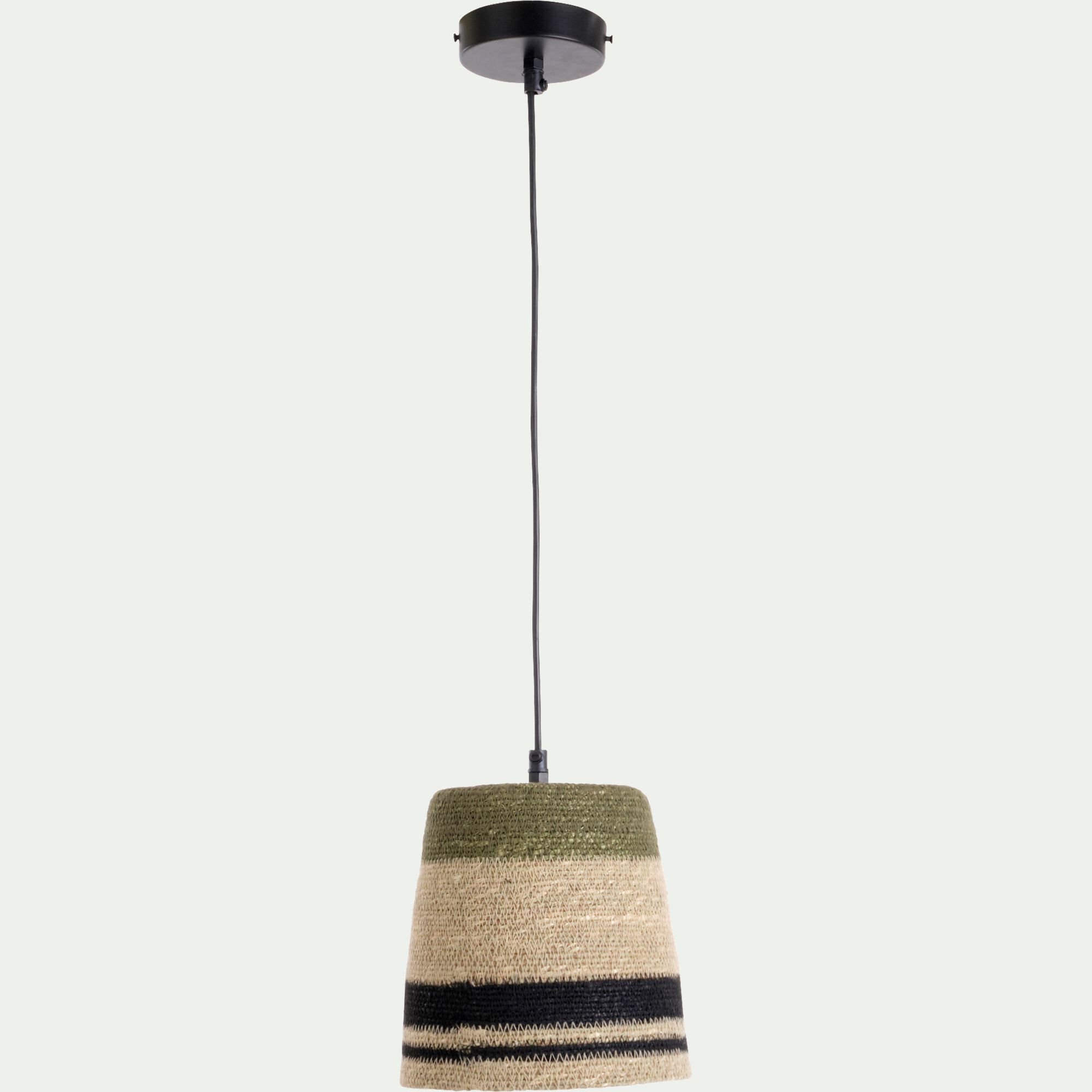 RUBIA - Suspension électrifiée en jonc de mer D14cm - naturel