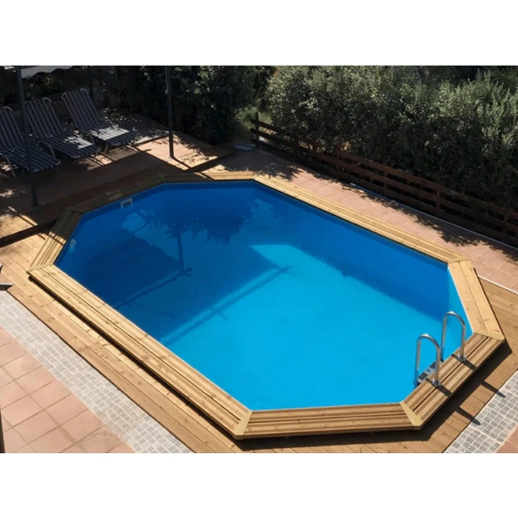 Schwimmbecken »Java«, oval, BxH: 640x138 cm, Holz
