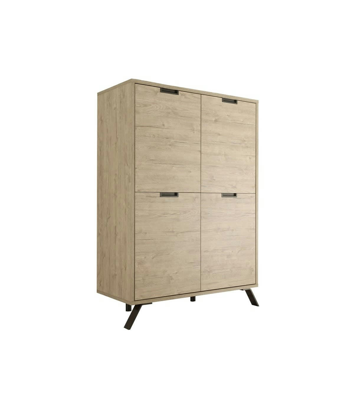 CAMASTRA - Vaisselier haut 4 portes effet bois - L106 cm