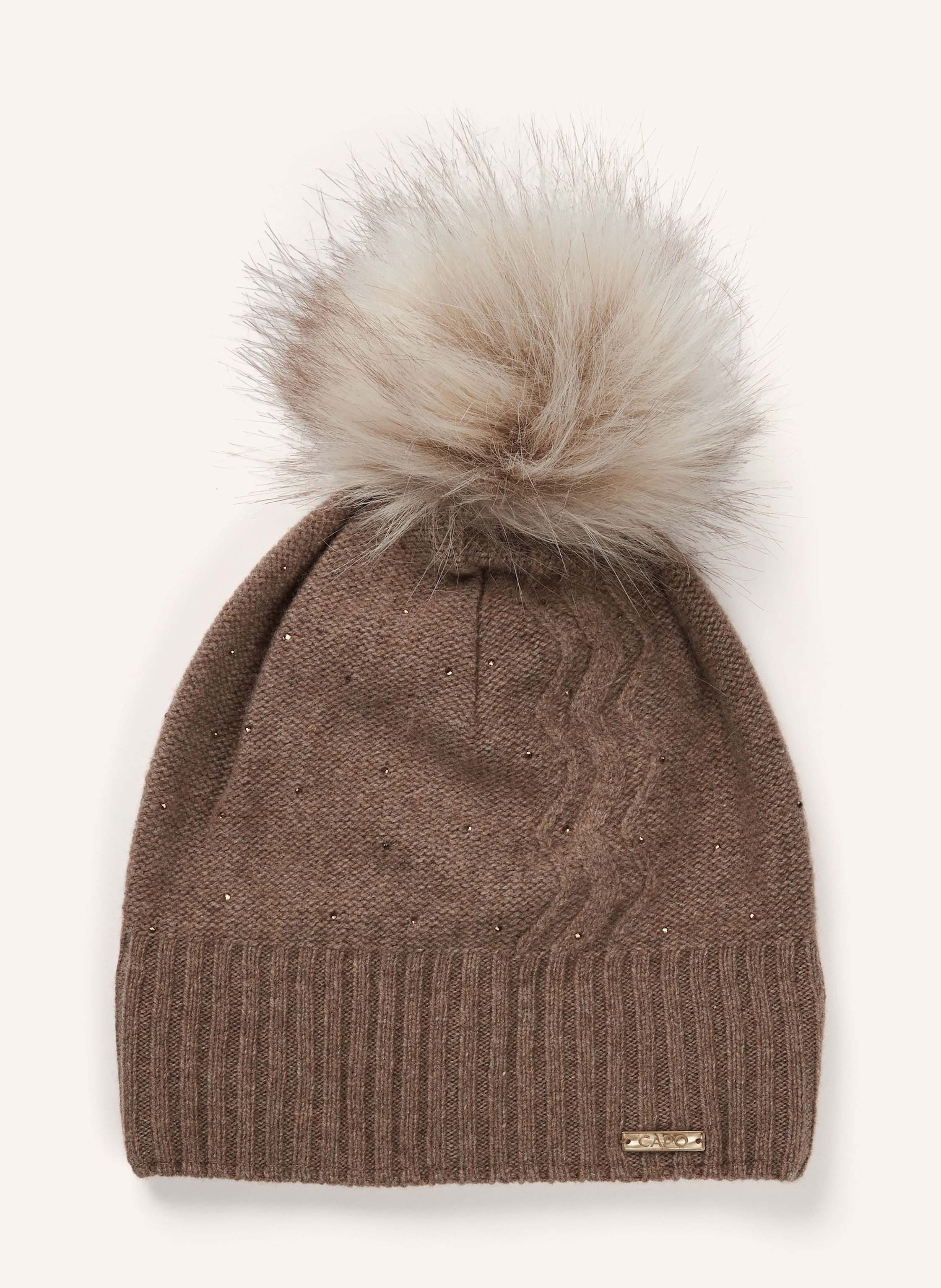 CAPO Mütze mit Cashmere und Schmucksteinen