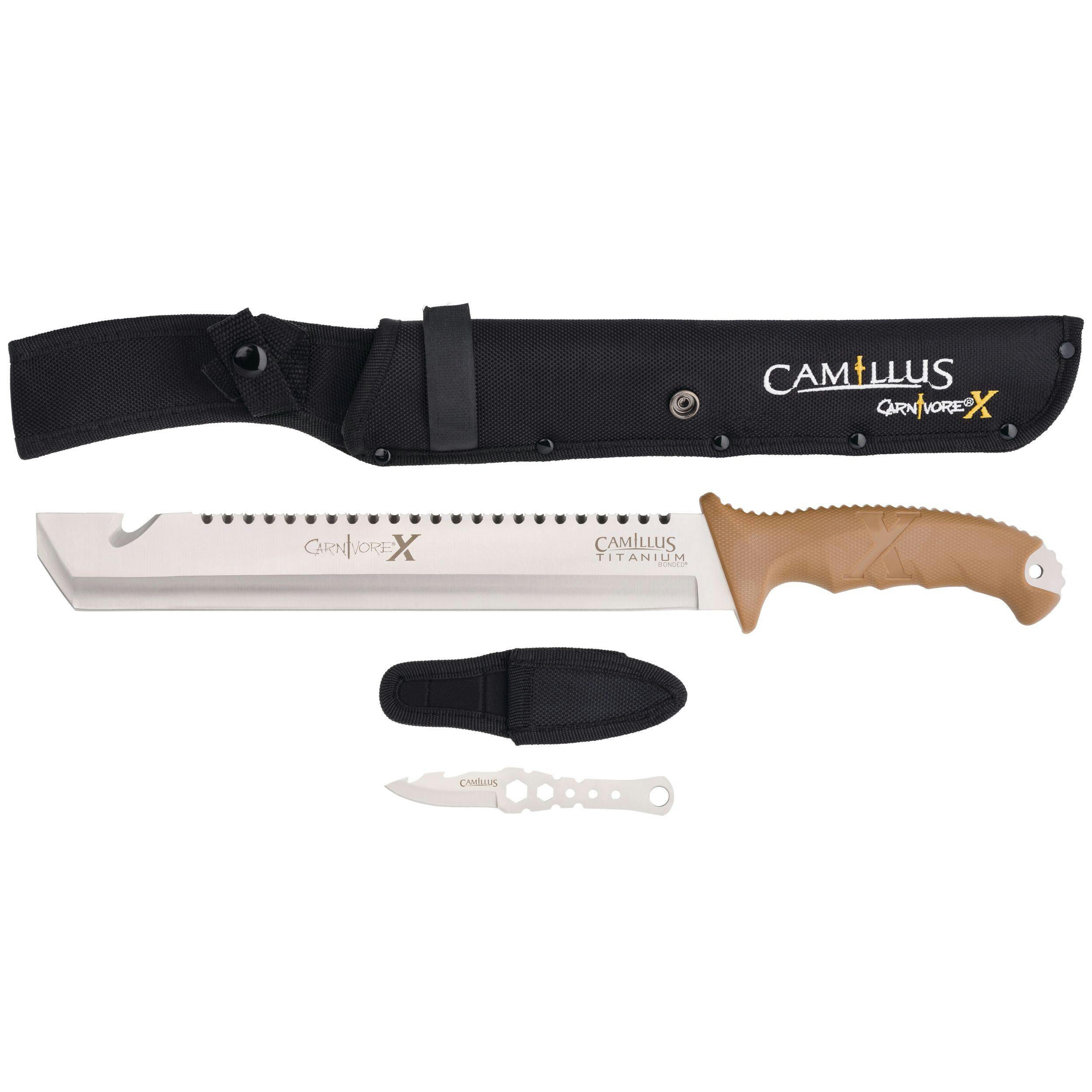 Camillus Carnivore Titanium Bonded Machete Knife, 18-in