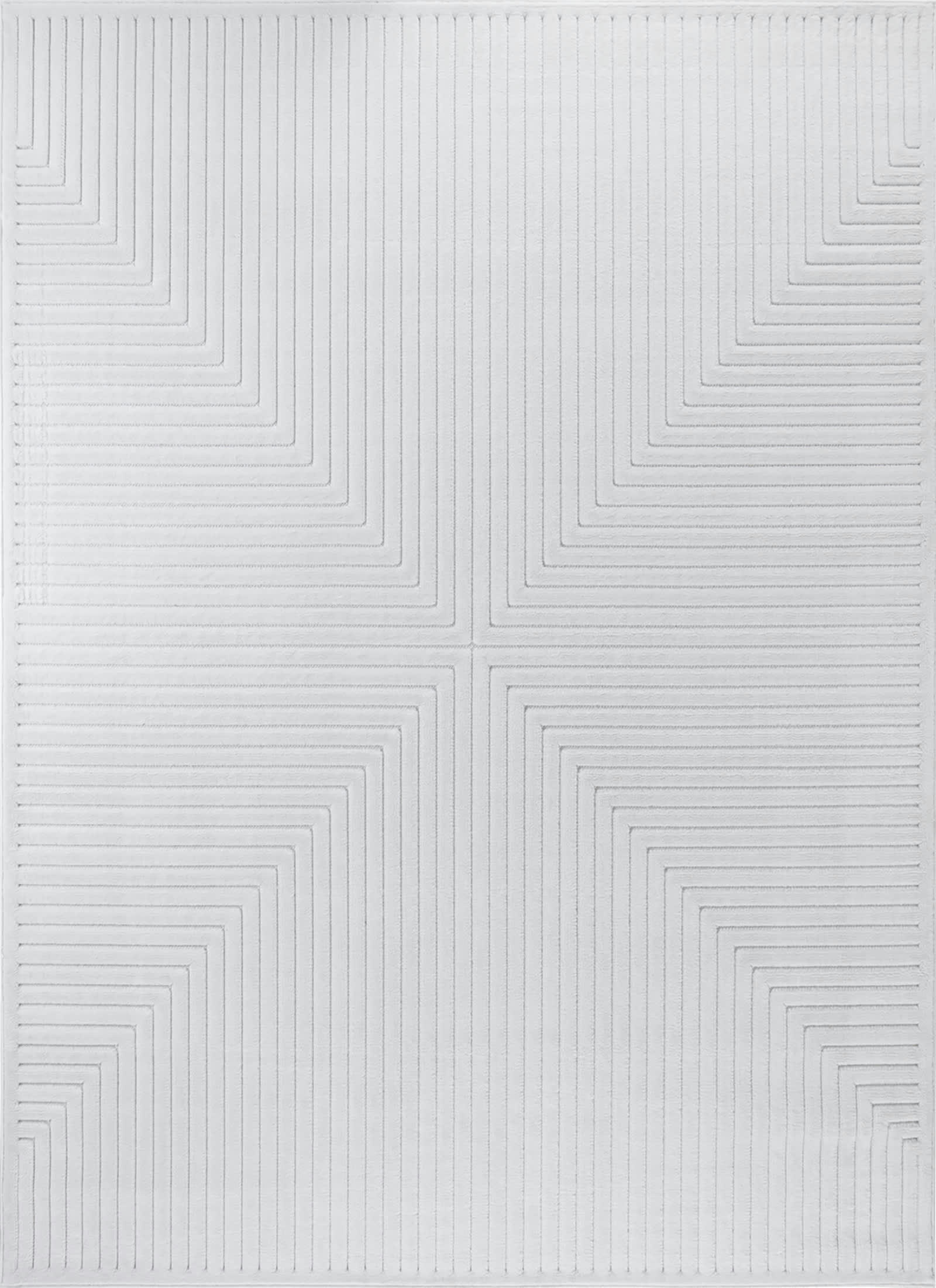 KIYOSHI - Tapis d'Intérieur/d'Extérieur Hygge Blanc 120x170