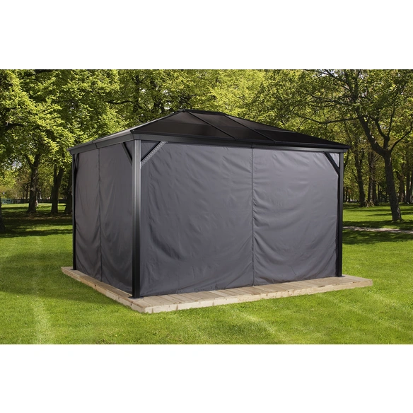Seitenteile »Verona«, Breite: 423 cm, Polyester, dunkelgrau