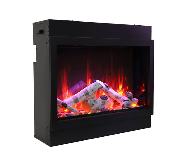Amantii Smart 40&Prime; Wide &ndash; Deep Indoor or Outdoor Electric Built-in only with Black Steel Surround