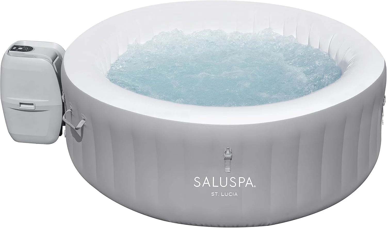 Inflatable Hot Tub Spa (71 x 26) | Portable Hot Tub with 2 Covers (1 Energy-Efficient Thermal Cover and 1 Standard Cover) | Fits Up to 2-4 Persons | Black