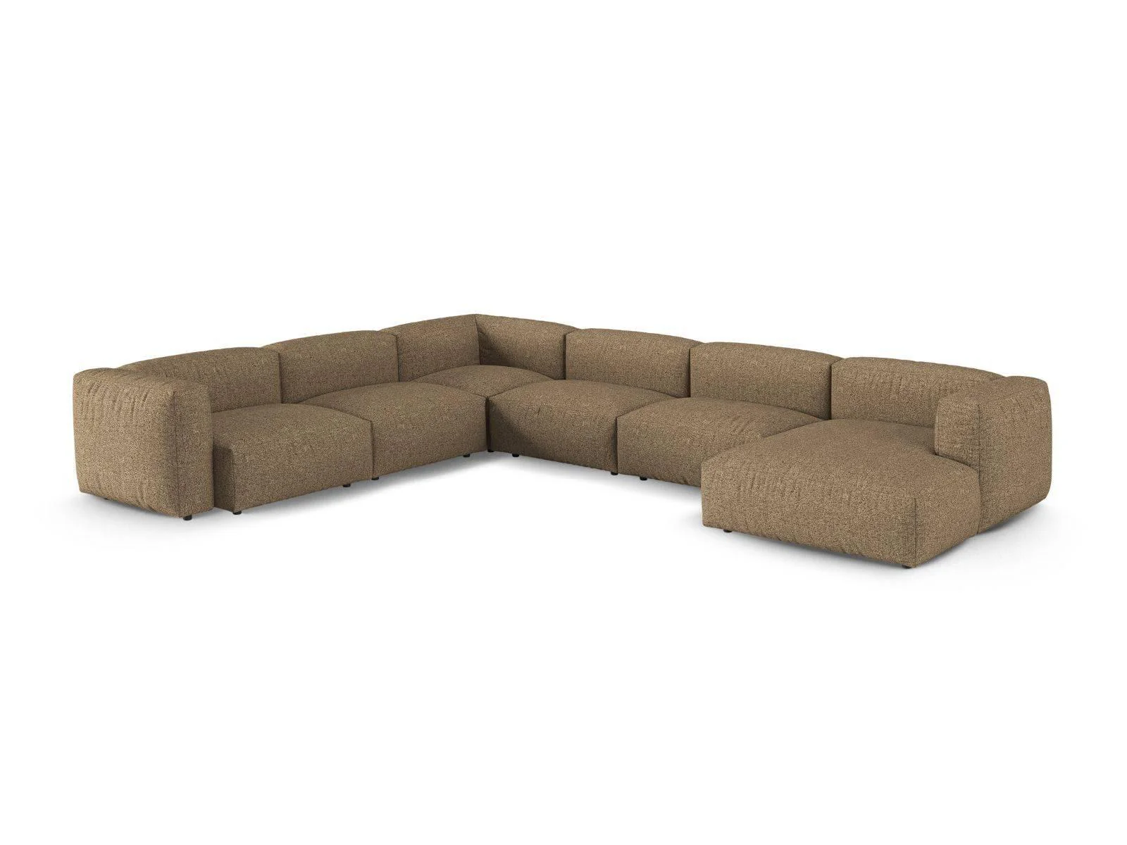 Modulaire hoekbank Martina links bouclé
