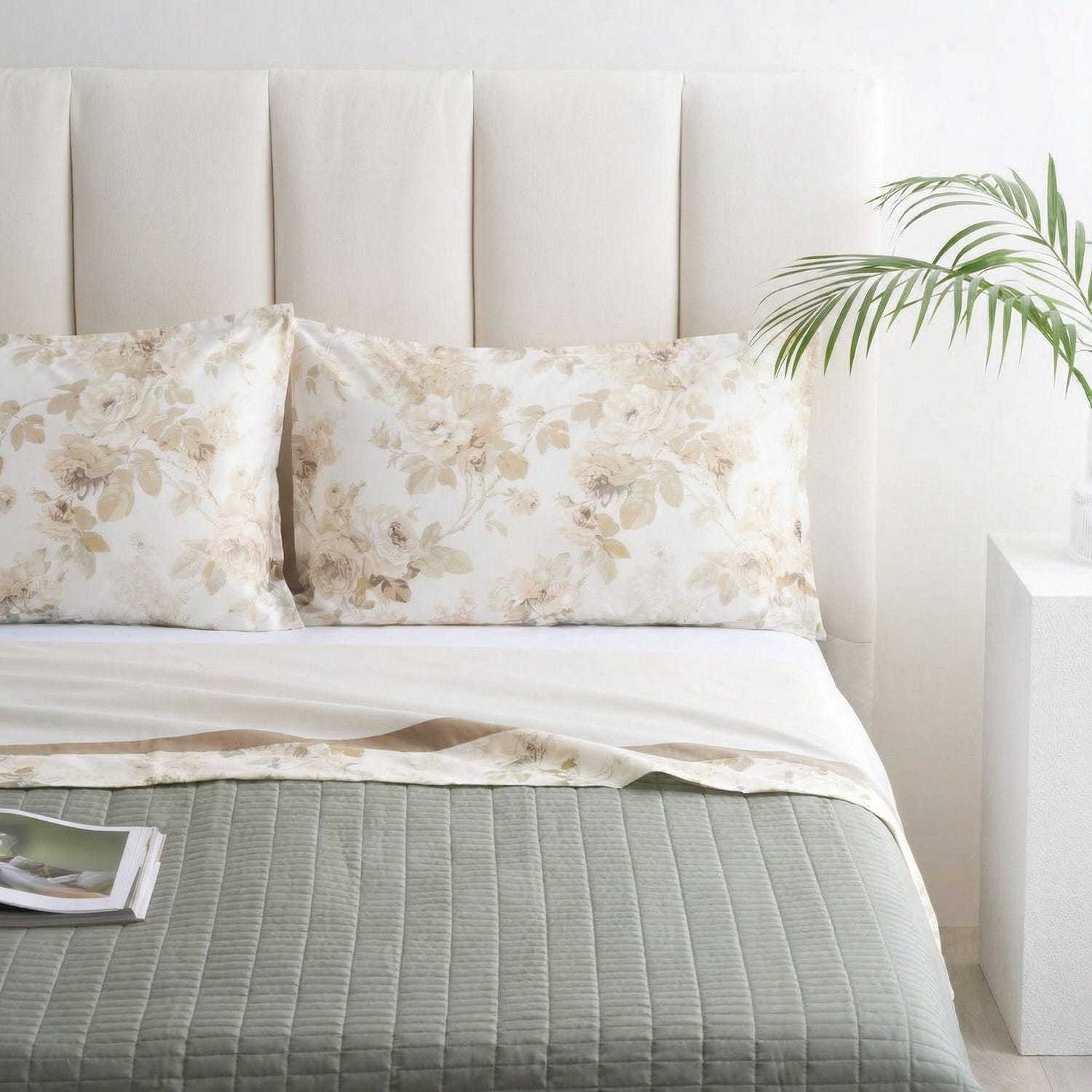 Completo letto matrimoniale Sanderson camel Biancoperla