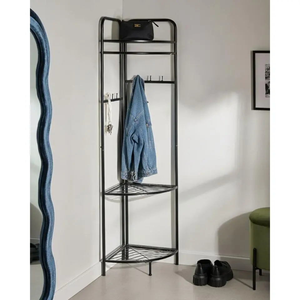 LAWTON - Kapstok - Zwart - Staal