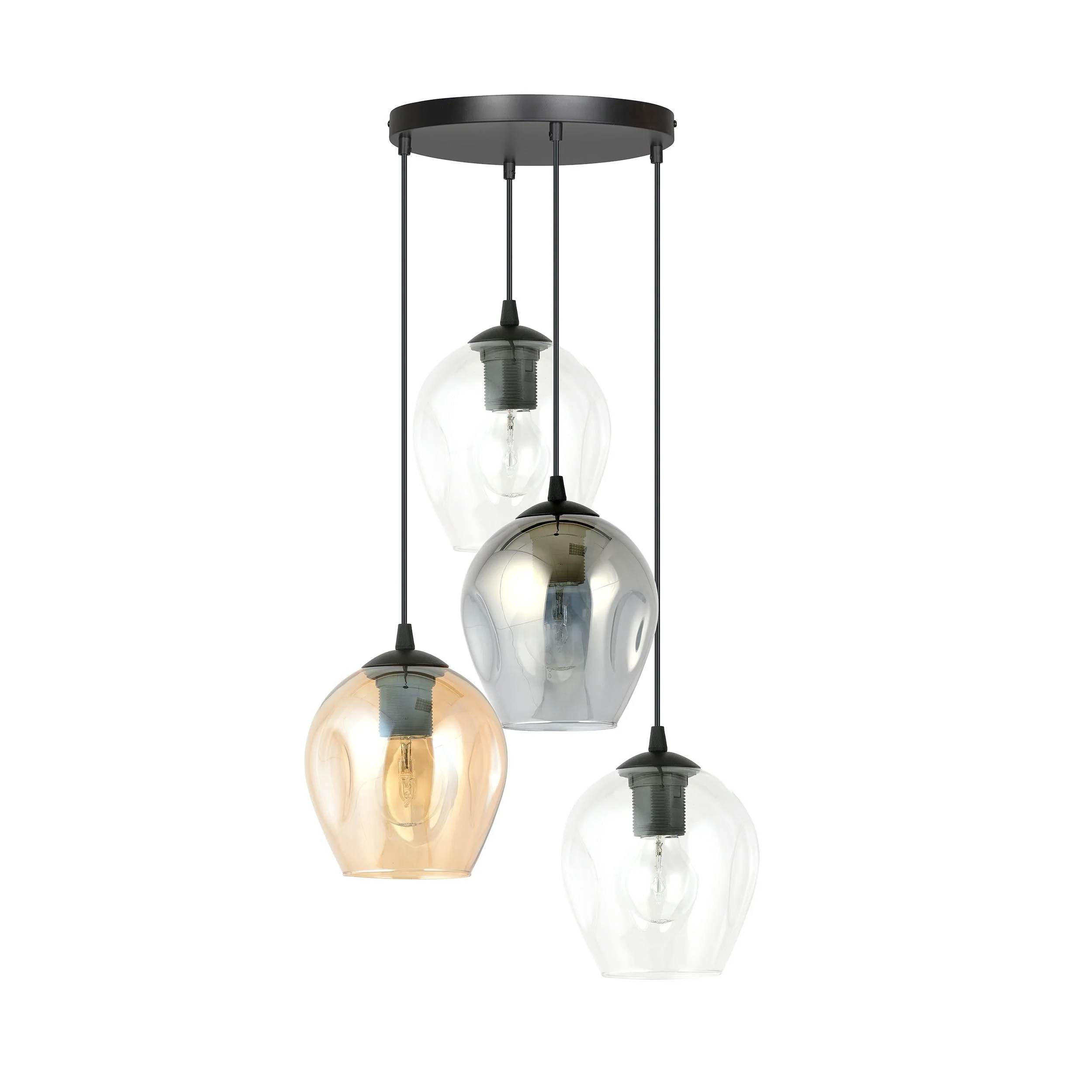 4-lichts hanglamp Noah rond