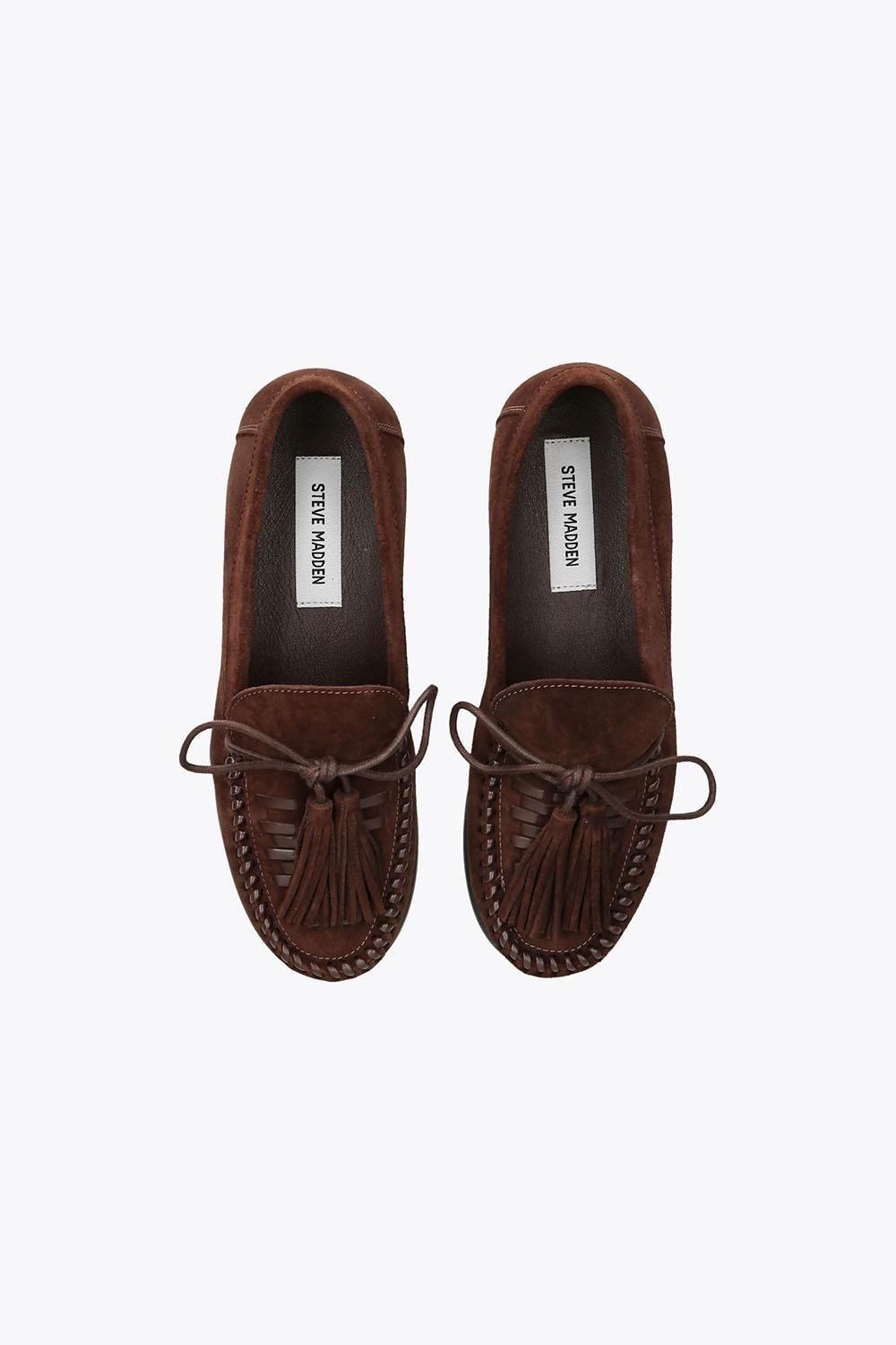 STEVE MADDEN Yaira Brown Suede' Suede Flats