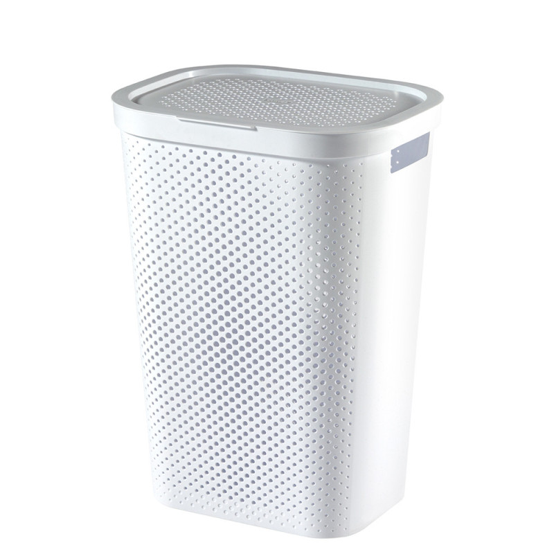 Panier à linge Infinity Dots blanc 60 L CURVER