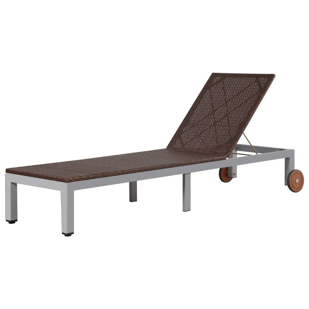 Leżak ogrodowy Brąz 200 x 60 cm Technorattan vidaXL