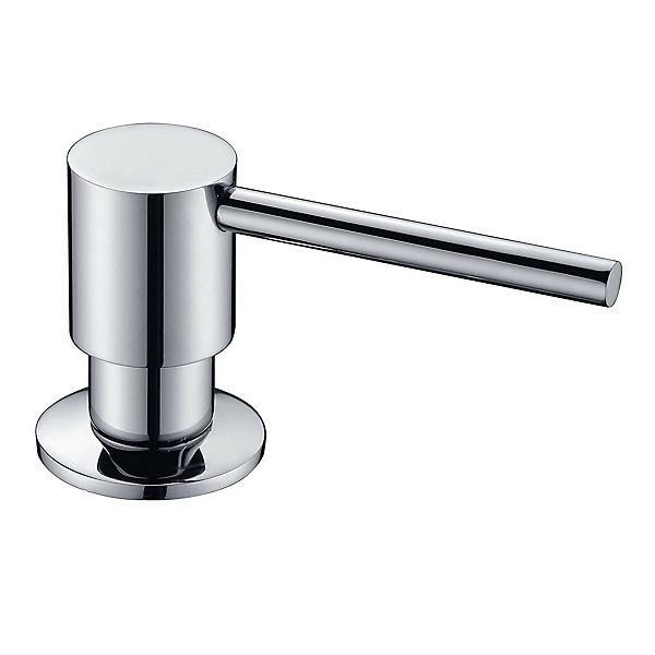 Distributeur de gel de comptoir rond avec finition chromée brillante, en laiton Kibath