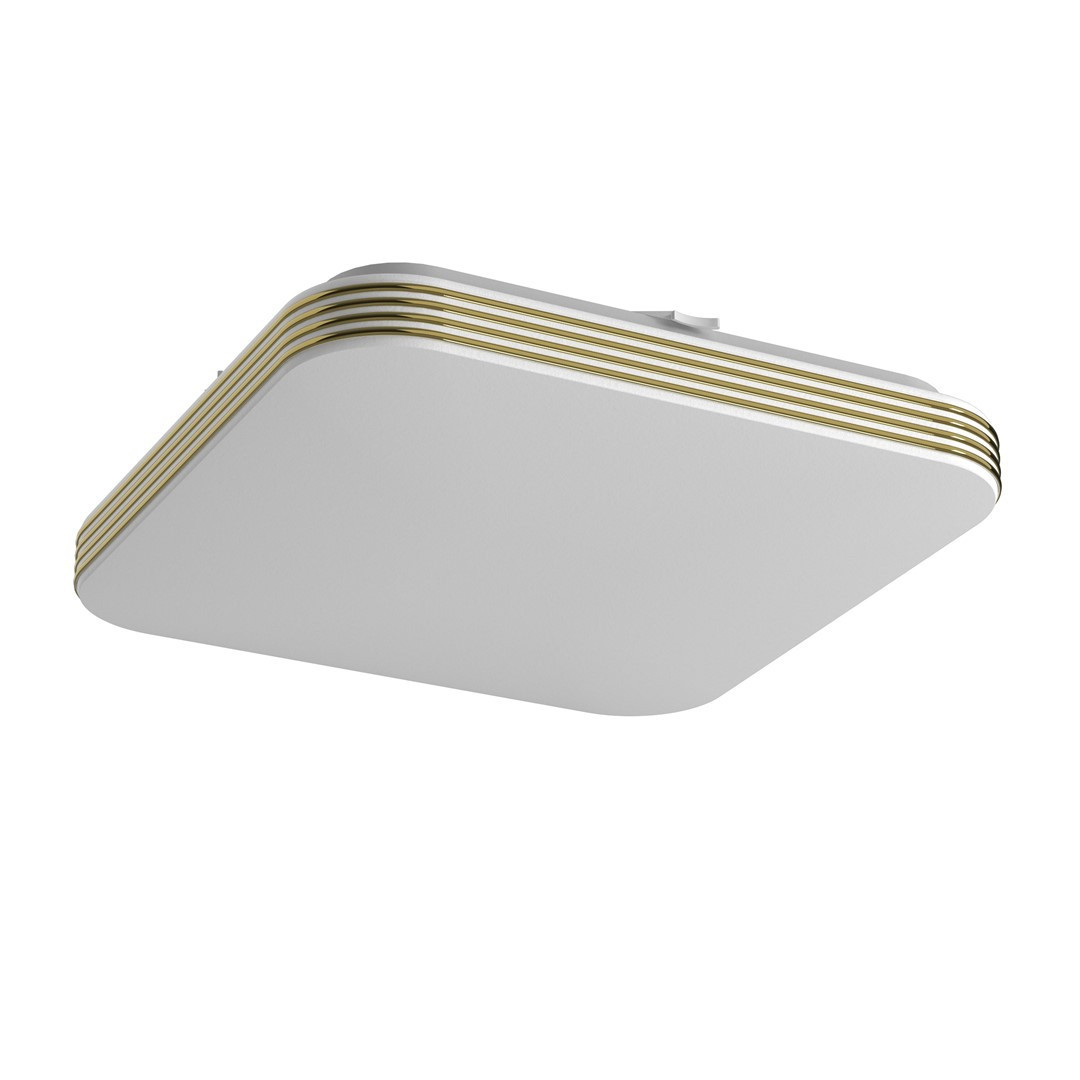 Plafon Dabarkwadratowy biało-złoty LED 1x11W 26cm 990lm IP44 Milagro