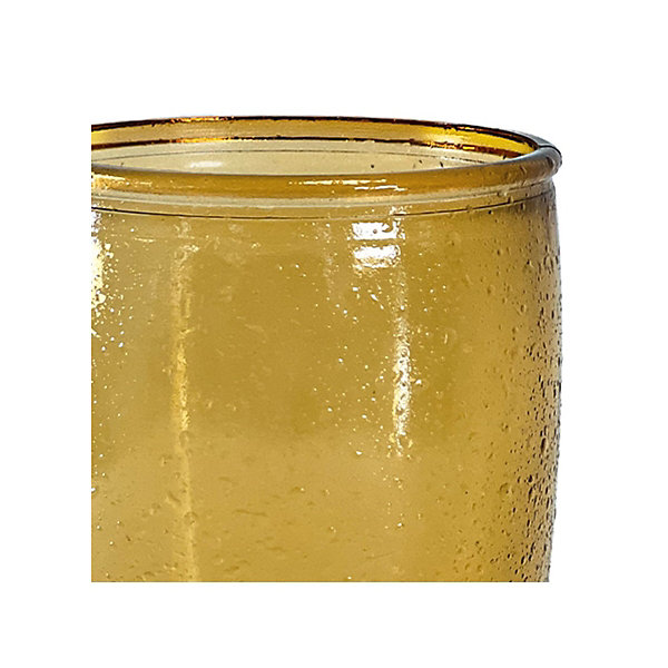 Gobelet en verre recyclé Miel 12 cm BUBBLES