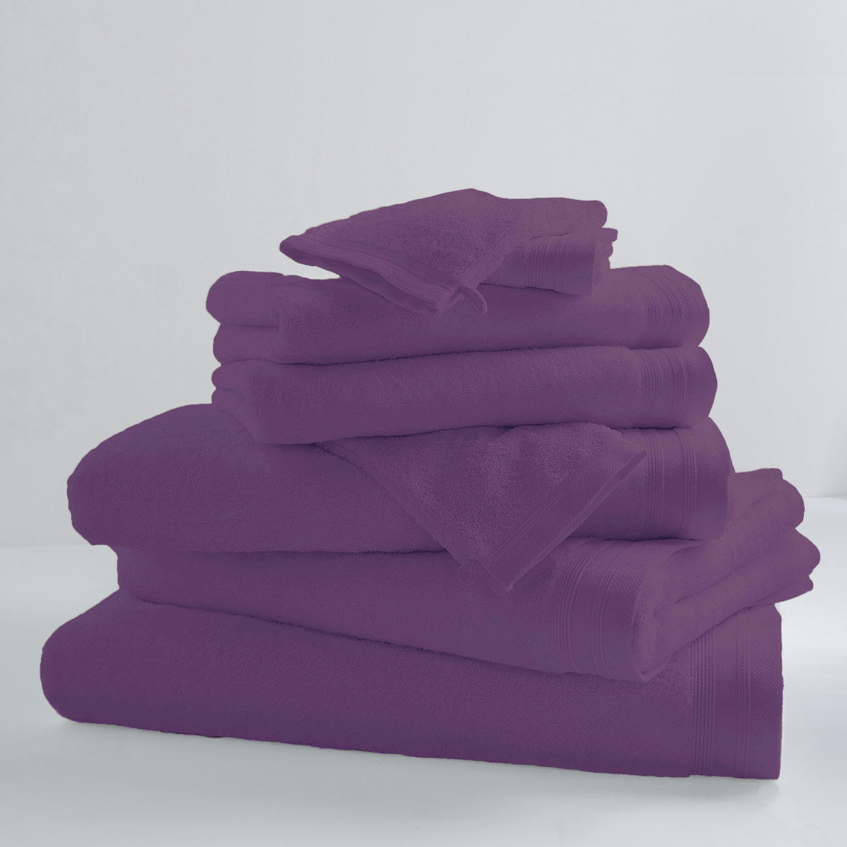 - Drap de bain uni et coloré coton lavande 150x100
