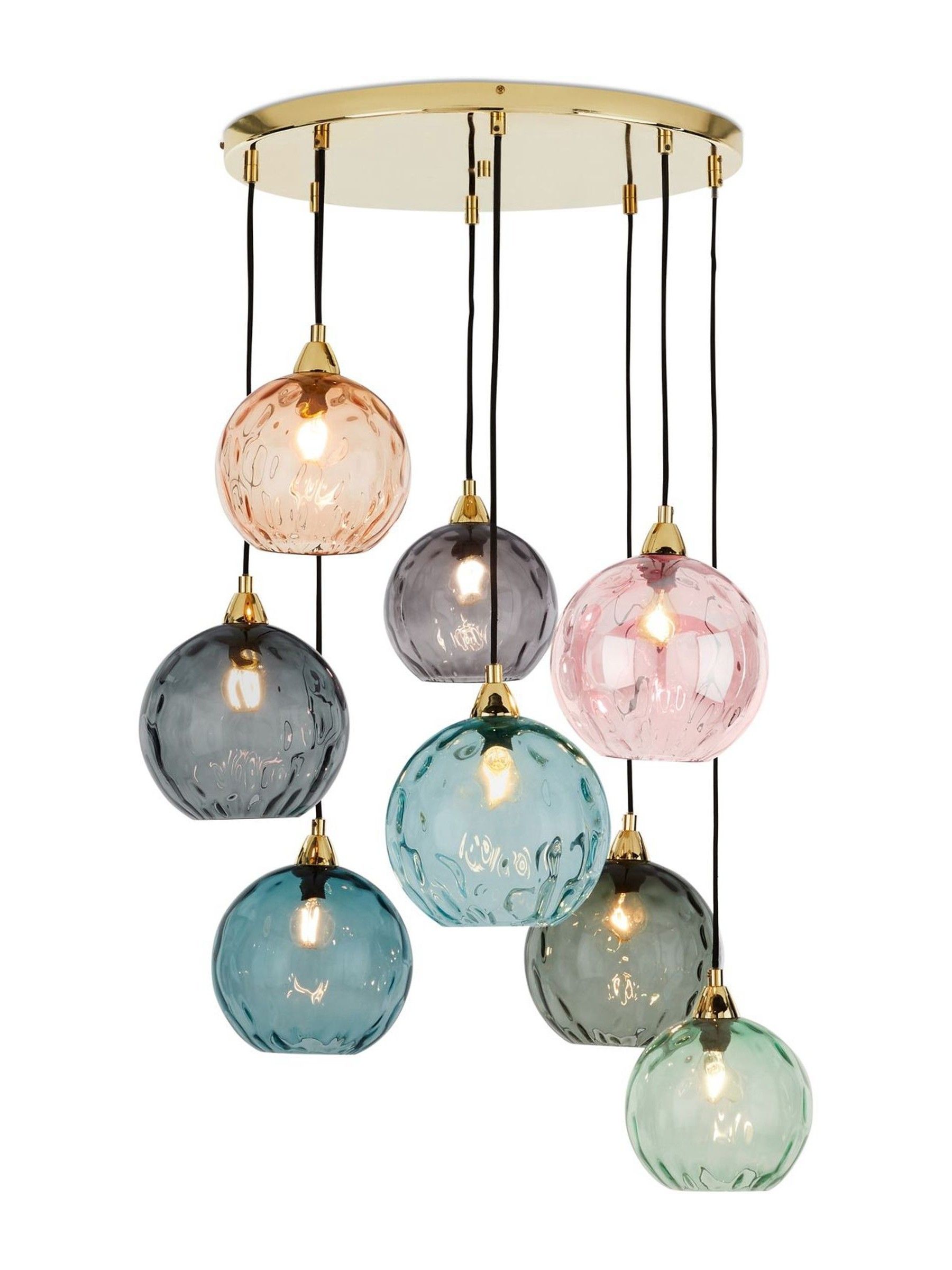 Ilaria 8 Light Cluster Pendant Ceiling Light in Blue