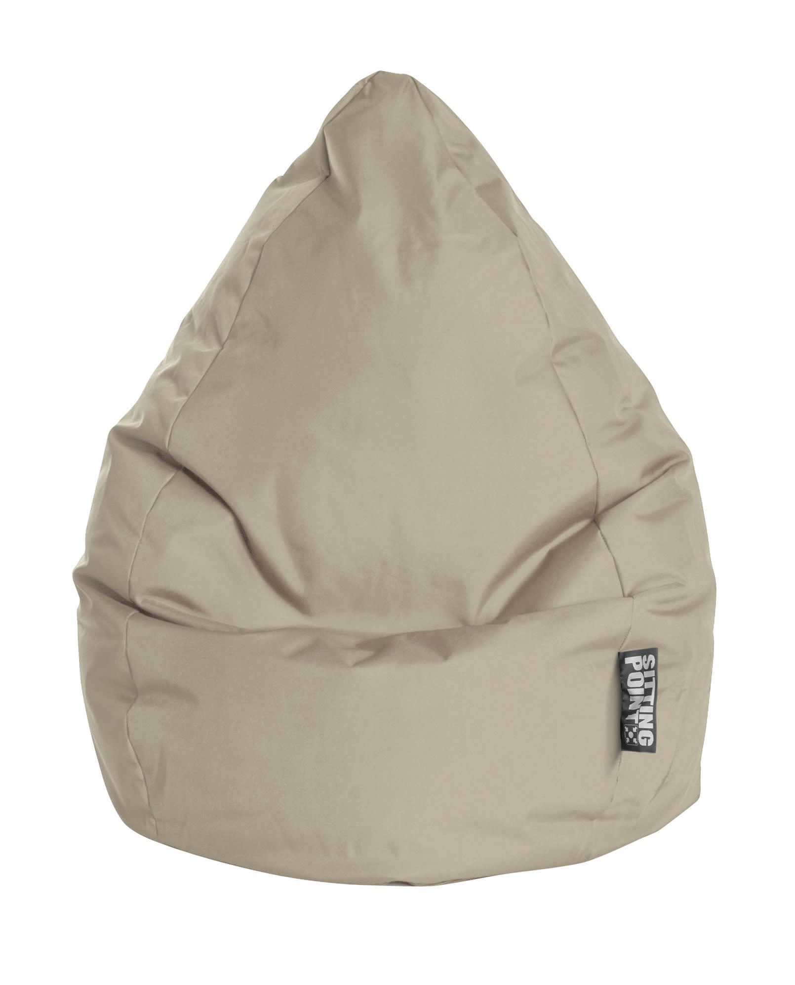 BRAVA - Pouf poire XXL d'intérieur kaki beige 80x130cm