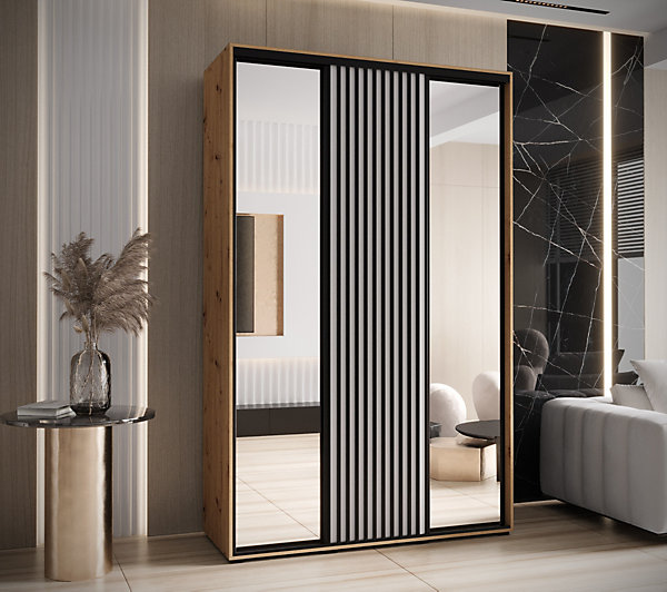 Armoire Sapporo 2 a portes coulissantes H. 205,2 x L. 150 x P. 60 3 portes